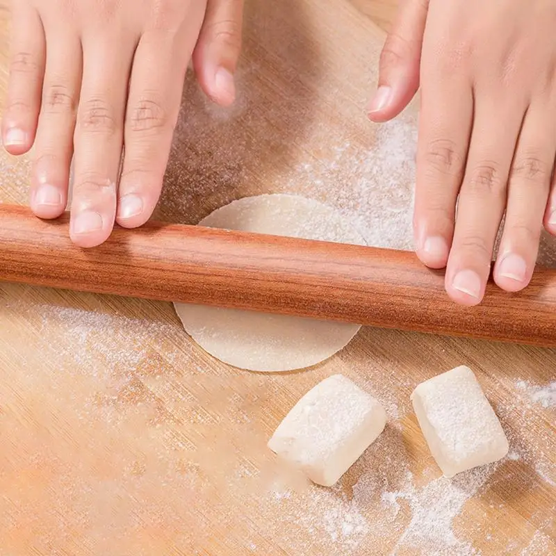 25/30cm Wooden Rolling Pin Dough Roller Practical Baking Tool for Fondant Cake Pastry Cooking Kitchen Accessories