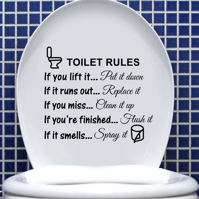 1PC Funny Toilet Seat Sofa Chair Wall Stickers Bathroom Home Decoration Decals For Bedroom Kitchen Living Room Walls