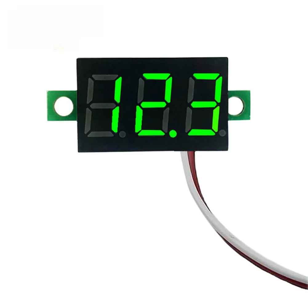 0.28 Inch /Digital DC Voltmeter 5-30V LED Display Two Wire Voltage Meter Head With Reverse Polarity Protection For Car Battery