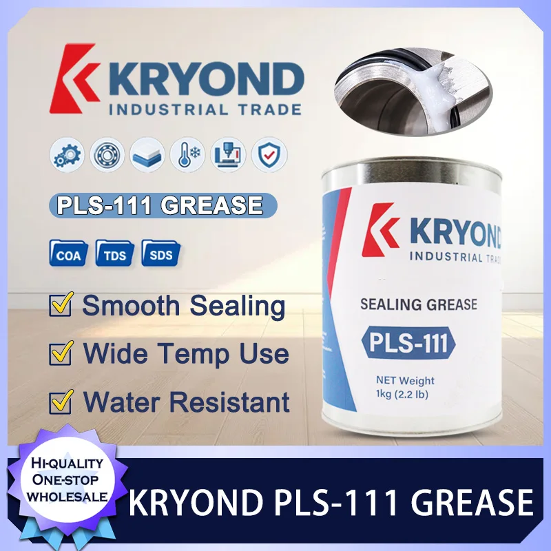 KRYOND PLS-111 Multipurpose Silicone Sealing Grease Lubricant for Valves O Rings Electrical Connectors Industrial Equipment 1kg