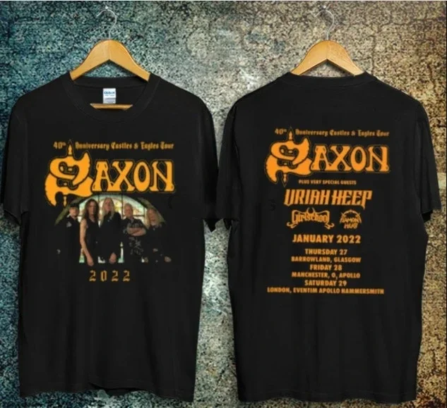 Saxon Tour 2022 40Th Anniversary Men T-Shirt S-3Xl Cotton