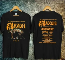 Saxon Tour-Camiseta de algodón para hombre, camisa de 40 aniversario, S-3Xl, 2022