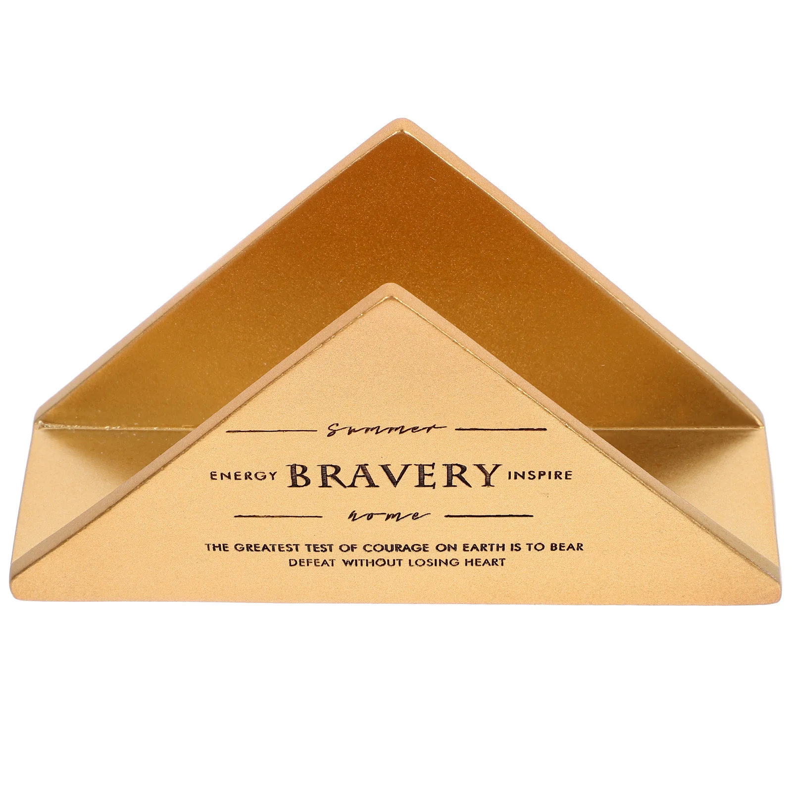 

Stable Triangle Napkin Holder Gold Finish Resin Serviette Stand Decor Restaurant Coffee Shop Household Paper Napkin