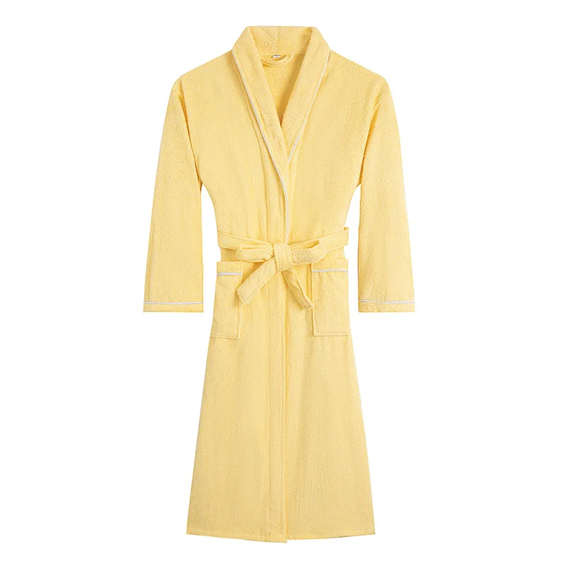 

100% Cotton Waffle Bathrobe Men Women Couple Nightgown Hotel Bathrobes 2023 Spring Autumn Bathrobes Sleepwear Nightwear