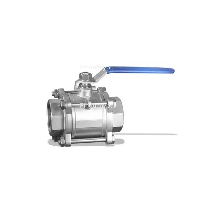 

Manual Power Female Ball Valve Sanitary Stainless Steel 3-Piece DesignSupport