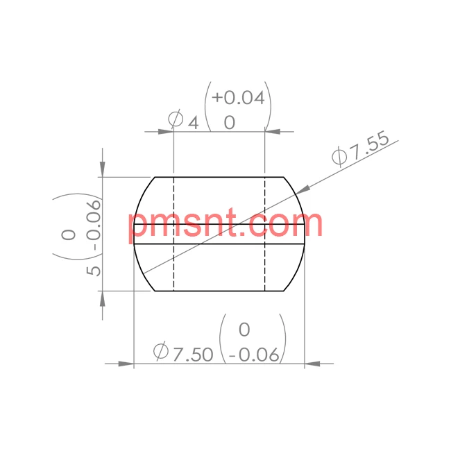 S7.55x4x5 Electrical Cooling Fan Motor 4mm Shaft Spherical Bushing Toy Copper Coated Bronze Iron Bearing Bush