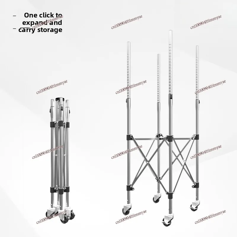 

Portable Stainless Steel Tennis Coach Car with Ball Frame, Ball Basket, Large Capacity Multi-ball Cart