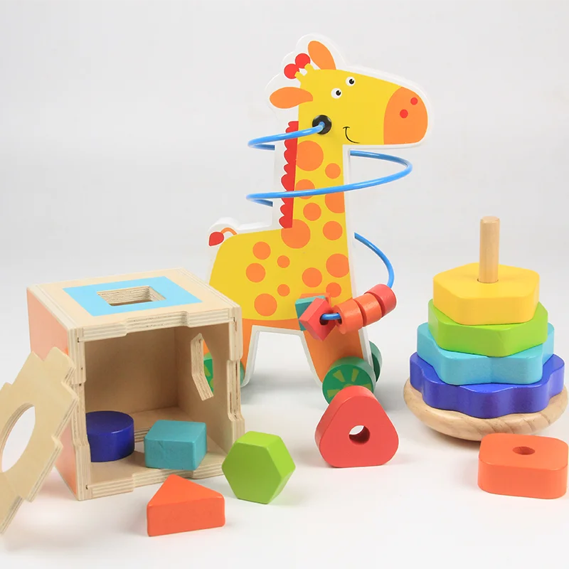 Toys Children's Toys Gift Box Giraffe Toy Trio, Children's Educational Toys, Children's Educational Toys Wooden