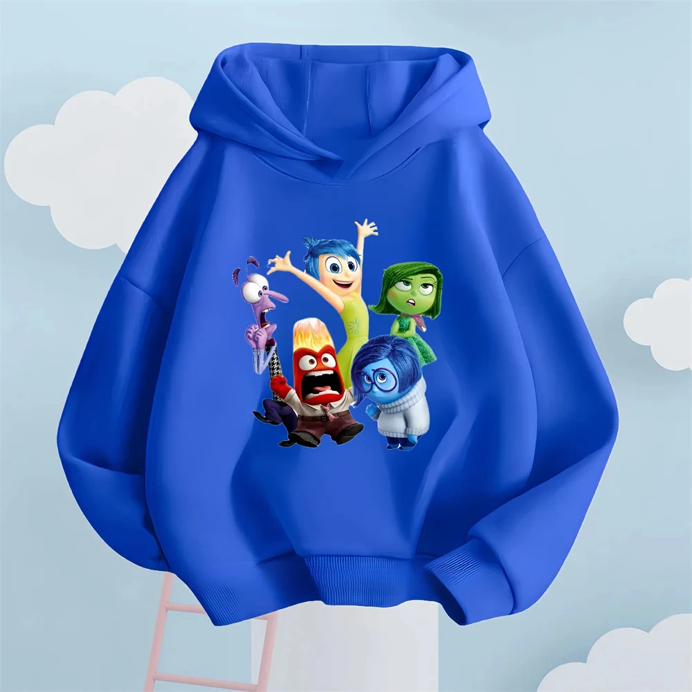 Disney Inside Out Cartoon Anime Arc Sweat à capuche pour femme, vêtements décontractés pour couple, mode automne et hiver, nouveau style