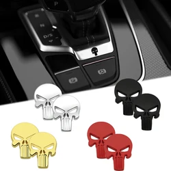 Car Accessories Metal Skull Skeleton Emblem Rear Trunk Body Badge Sticker For car Interior Motorcycle Bicycle Creative Styling