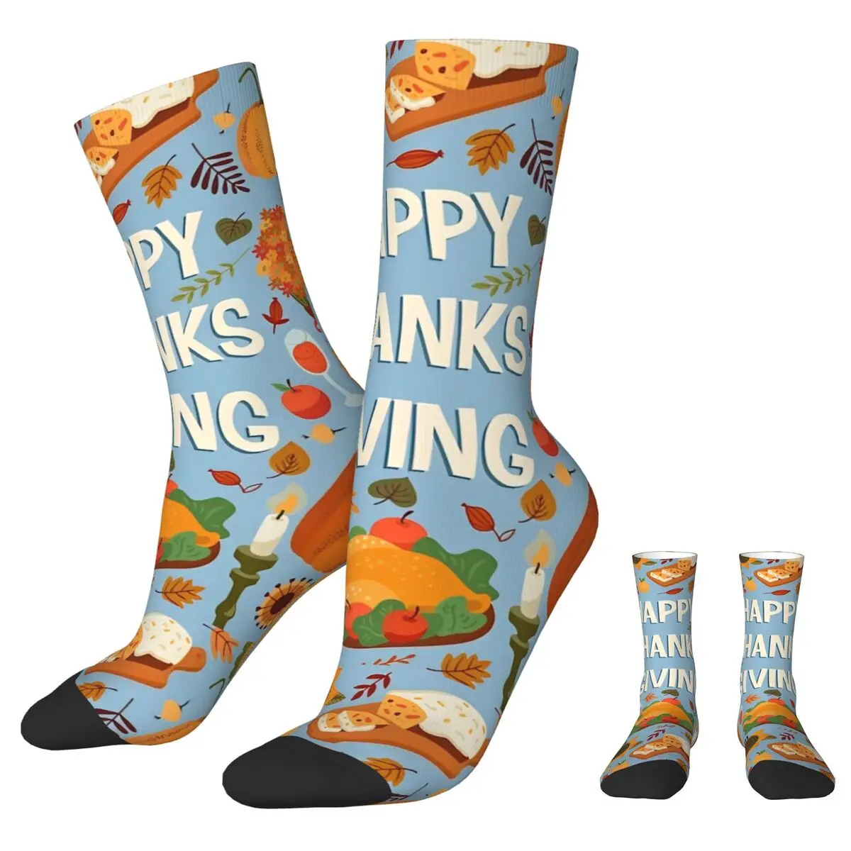 

Thanksgiving Day Socks Autumn Stockings Casual Couple Comfortable Socks Design Running Anti-Slip Socks