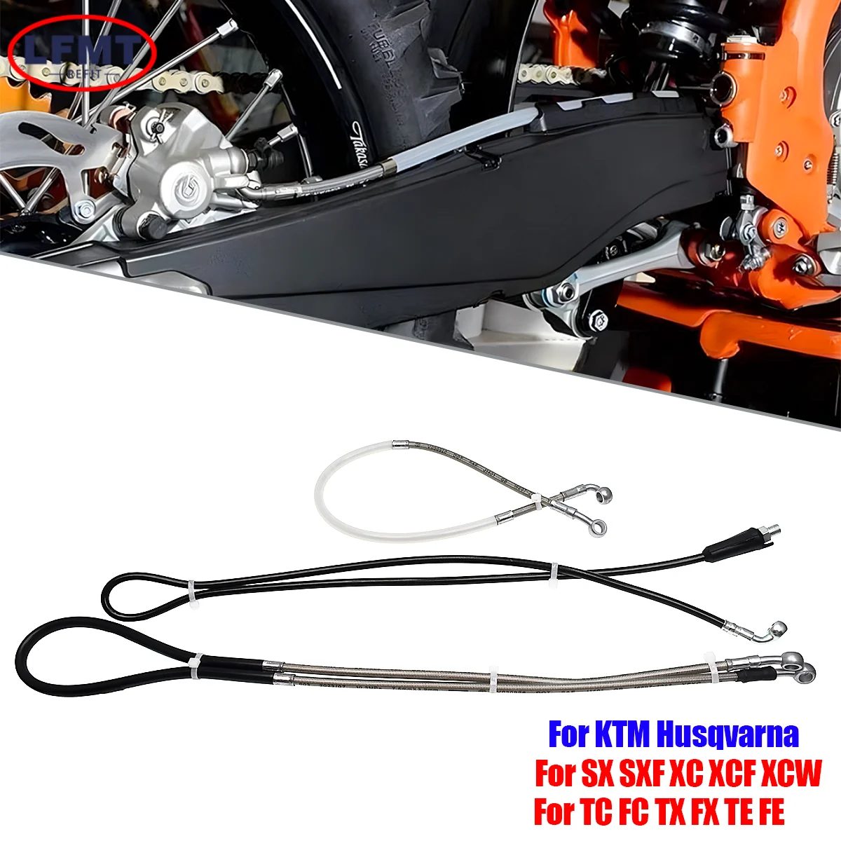 For KTM XCW EXC EXCF SX SXF XC XCF TPI Motocross Front Rear Brake Hose Hydraulic Oil Line & Clutch Pipe 125 150 250 350 450 500