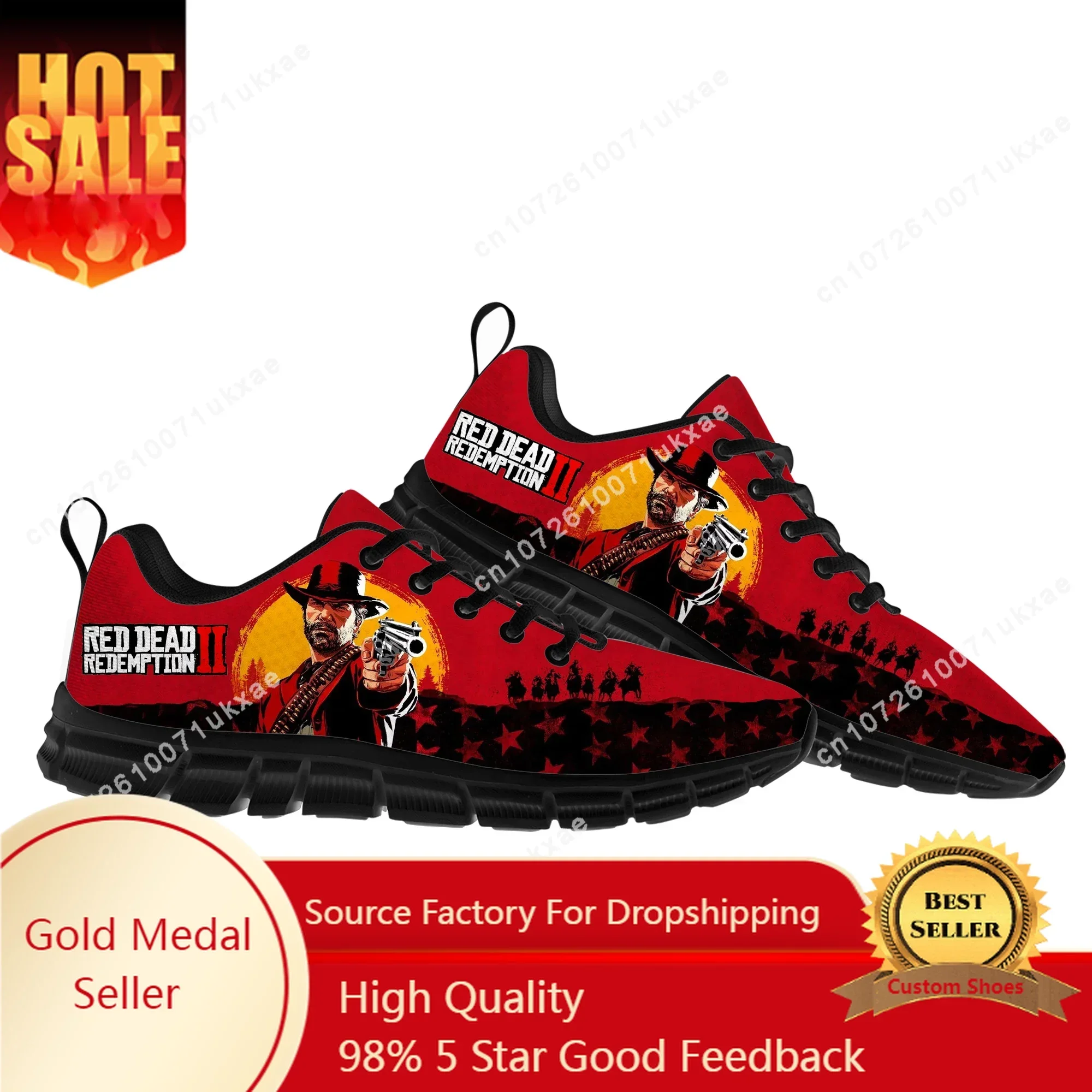 

Red Dead Redemption 2 Sports Shoes Mens Womens Teenager Kids Children Sneakers Parent Child Sneaker Customize DIY Couple Shoe