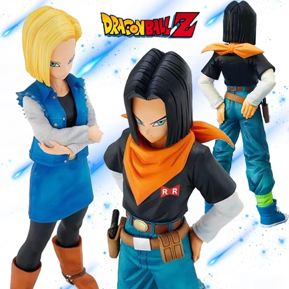 Figurine dragon ball z android 17 18, figurines d'action en pvc, décoration de bureau, collection d'anime, jouets périphériques