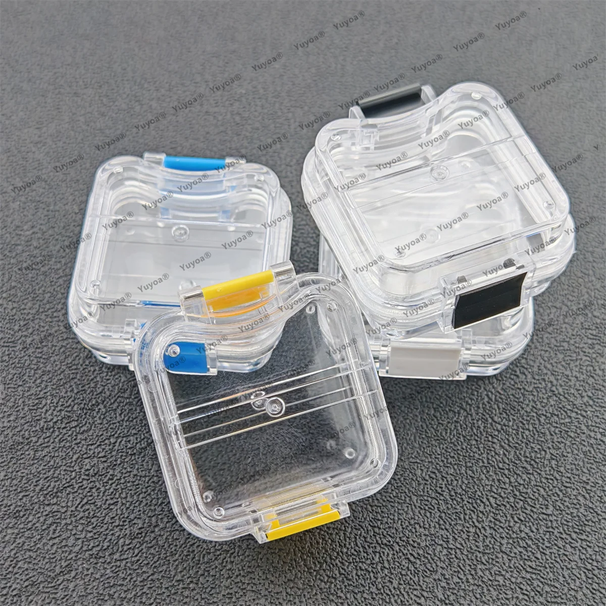 40pcs Plastic denture Tooth Box with Film High Quality Denture Storage Box Membrane Tooth Box
