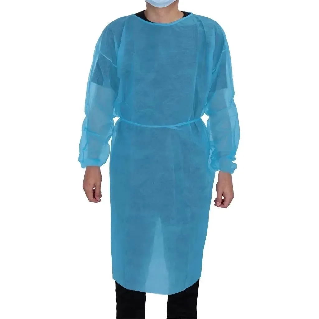 

Disposable Protective Isolation Clothing Anti-spitting Waterproof Anti-oil Stain Nursing Gown Isolation Safety Clothing Top