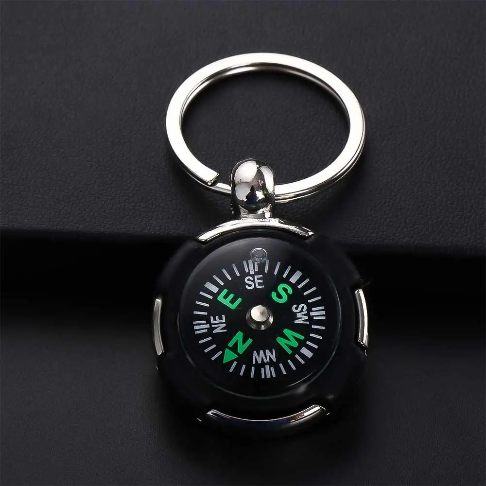 Survival Tool Outdoor Navigator Carabiner Keyring Accessories Mini Compass Emergency Wild Compass Keychain Pocket Compass