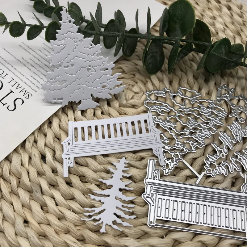 1pcs New metal cutting dies die cuts mold Bench tree decoration Scrapbook paper craft blade punch stencils dies Photo Albums car