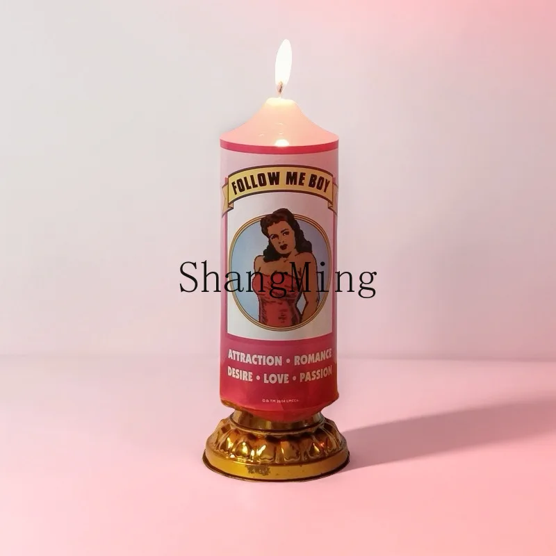 

DSA candlelight dinner candle sticker pole wax creative blessing romantic scene layout smoke-free