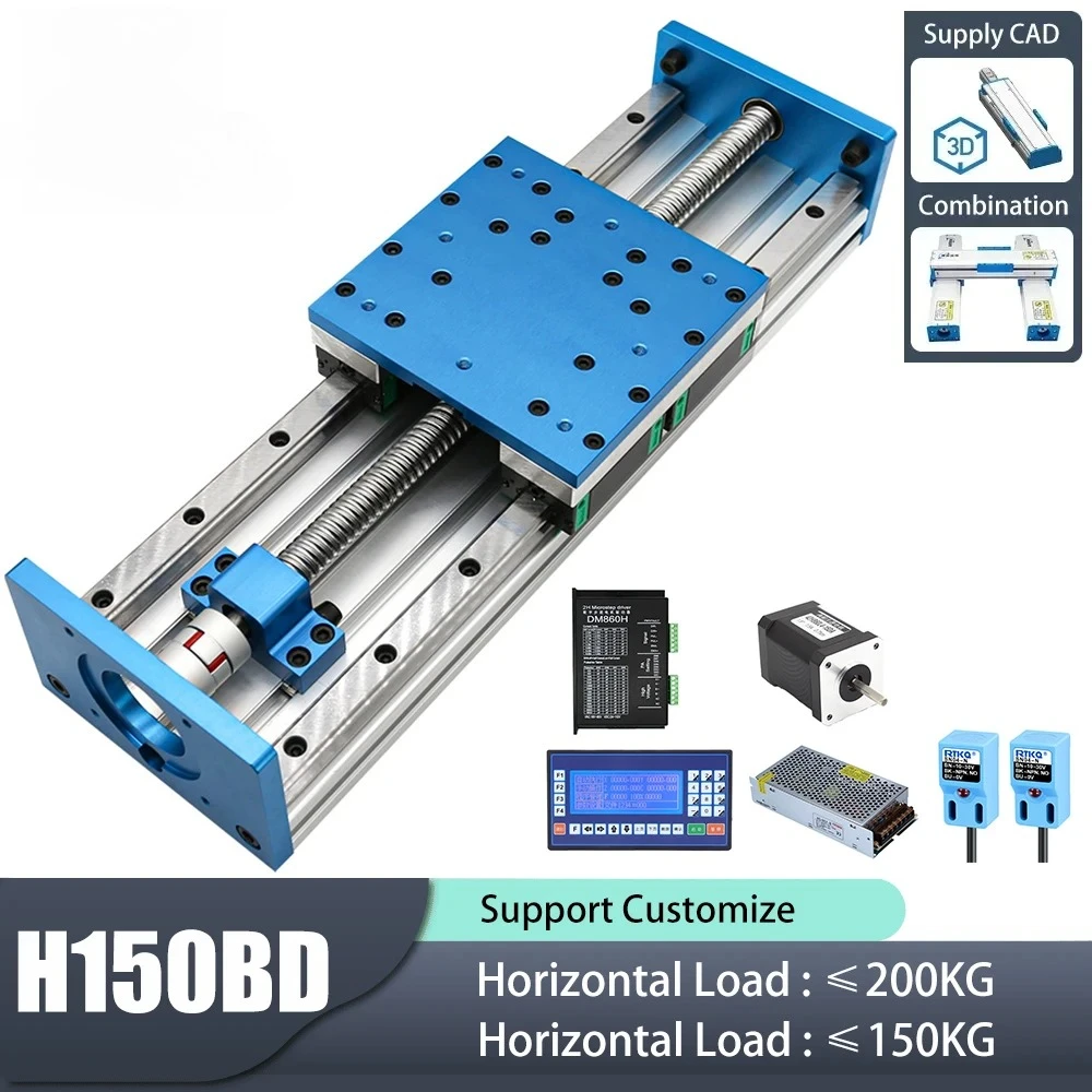 Heavy Duty Sealed Dustproof Ball Screw Linear Slide Module Dual Linear Rails Precision Gantry Motion with Nema34 Motor