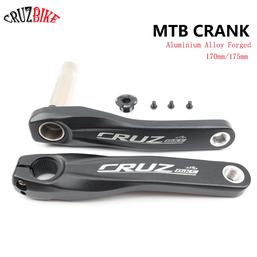 CRUZbike Bicycle Crankset MTB Bike Crank Chainring Bike 170mm175mm Black Round 32T 34T 36T 38T Aluminum Alloy with Bottom