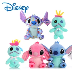 Disney-muñecos de peluche Lilo & Stitch para niños, juguetes de peluche de Anime, regalos de Navidad y cumpleaños, 18-25CM