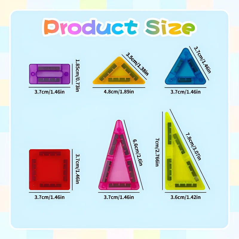 26/37/42 قطعة كتل مغناطيسية صغيرة الحجم مع صندوق حديد لتقوم بها بنفسك مجموعة مصممة منشئ المغناطيس ألعاب بناء نموذجية للأطفال هدية #5