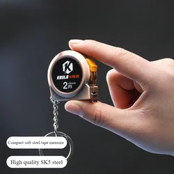 Mini Small Portable Tape Measure Portable Key Chain 2 M Ruler Household Steel Tape Measure