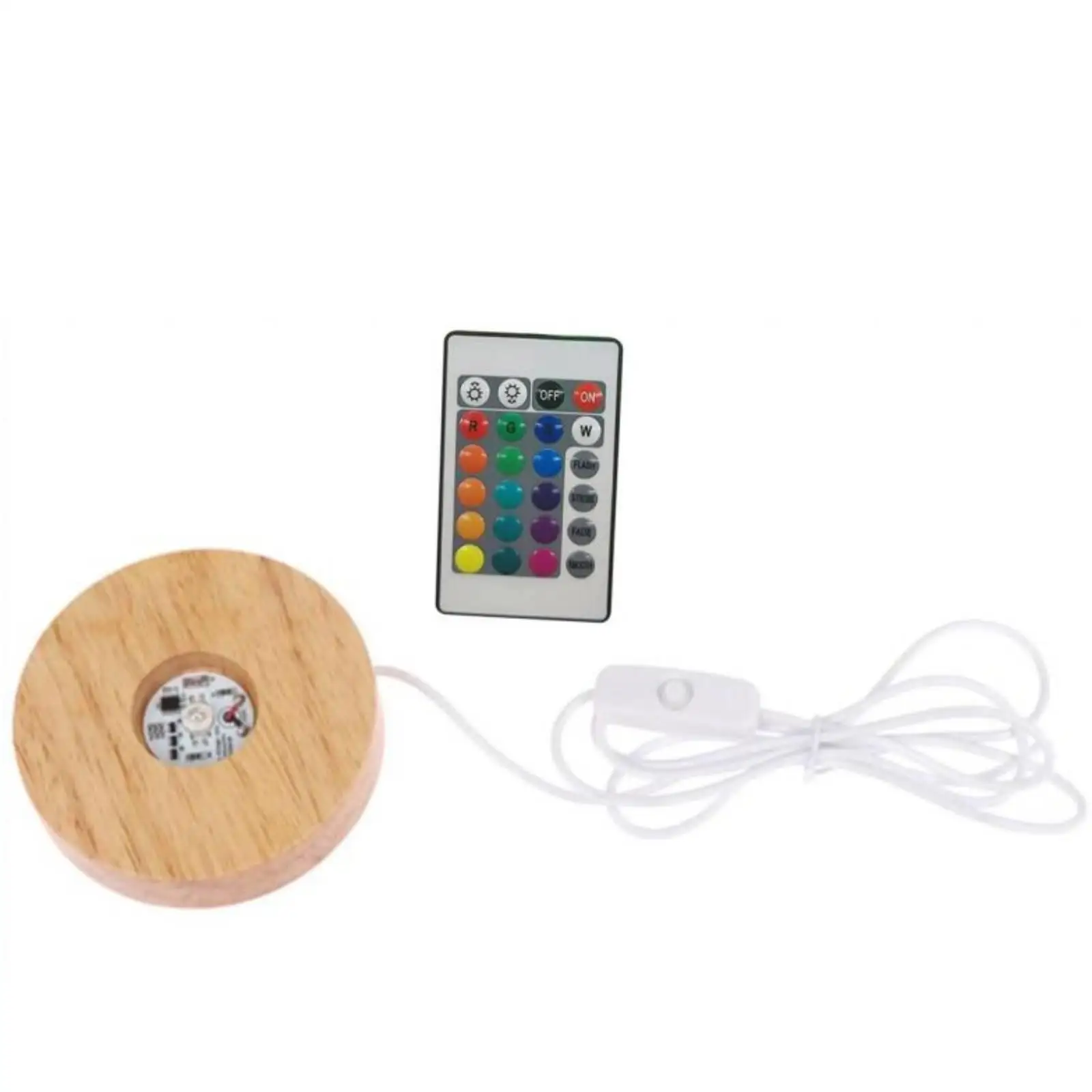 3D LED Light Base Display Colorful Lighting Lamp USB for Crystals Ball Resin