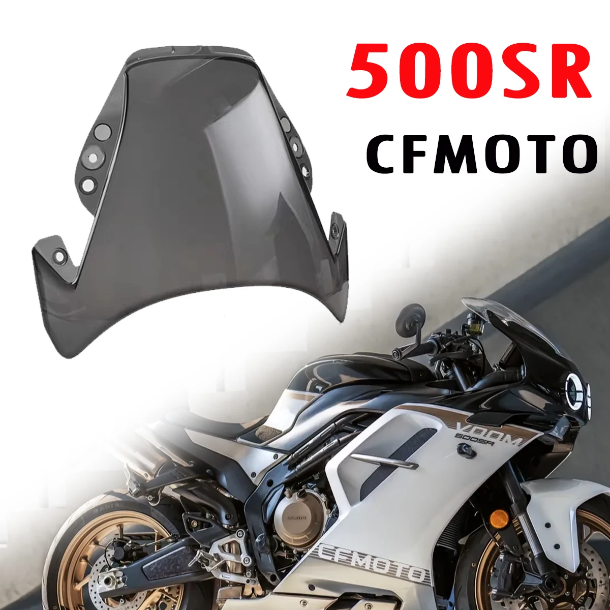 CFMOTO 500SR Windshield Voom Modification Original Factory Front Height Increase and Widening Competitive Windshield