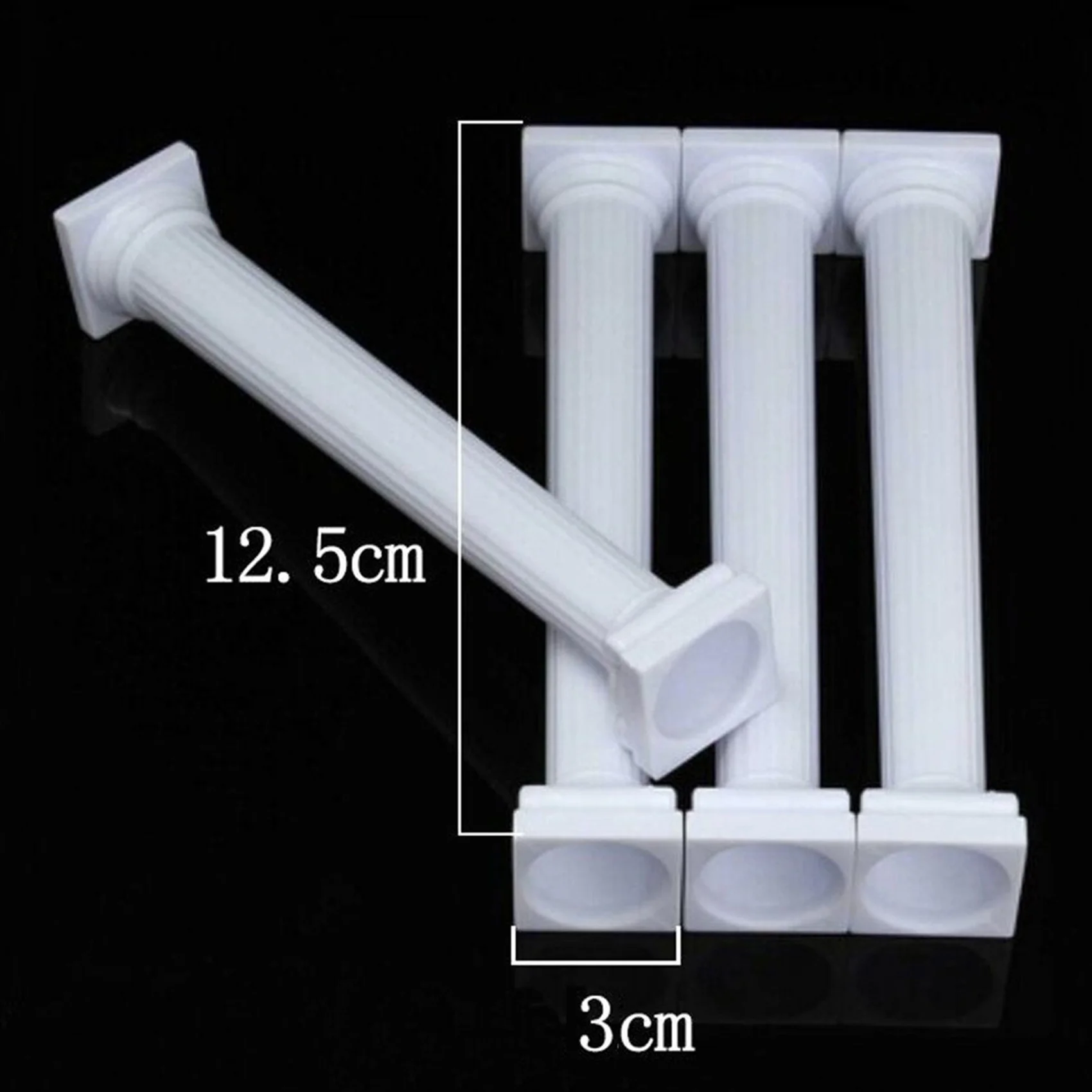 AC23-16Pcs White Small+Large Plastic Cake Pillars,Wedding Cake Pillars Stand,Fondant Cake Support Mold