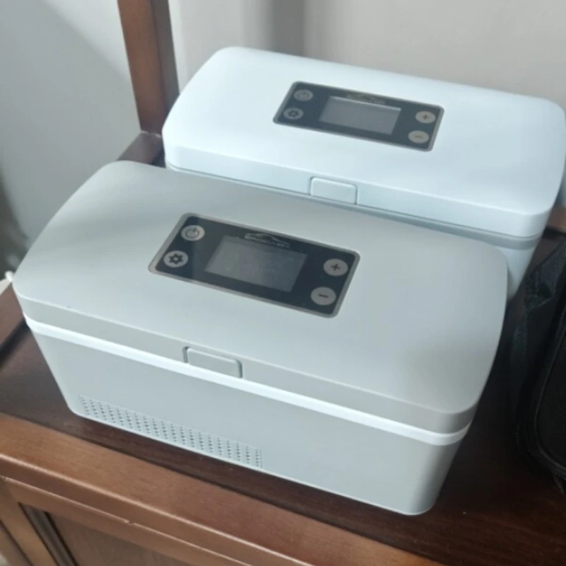 Home & Car Dual Use Mini Medicine Refrigerator Quick Cooling Portable Insulin Storage Box Rechargeable Movable Medication Cooler