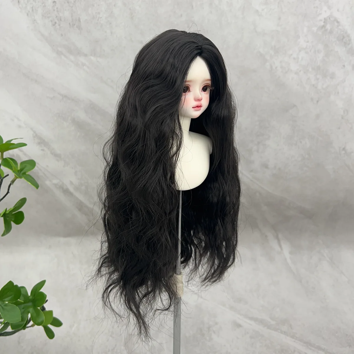 1/6 BJD 인형 가발 롱 딥 웨이브 헤어 합성 가발 인형 액세서리 소녀용 DIY 메이크업 액세서리 BJD 인형 헤어 우아한