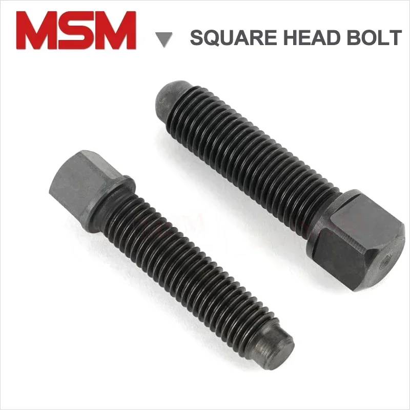 10pcs Lathe Tool Holder Screws M8 M10 M12 M14 M16 Forging Carbon Steel 8.8 Grade Square Head Bolt with Short Dog Point DIN479