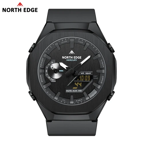 NORTH EDGE MERCURY Reloj digital militar para hombre Cronómetro Resistente al agua 50 M Relojes deportivos Hora mundial