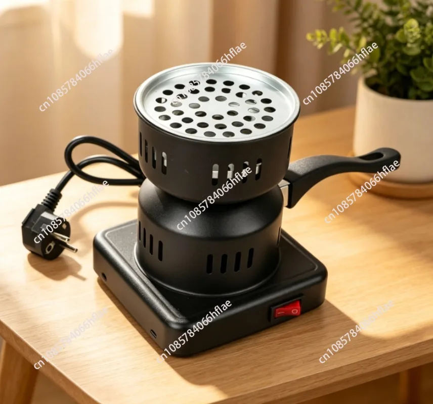 For New Arabian Point Charcoal Furnace, Electric Ignition Charcoal Burner, Multifunctional Adjustable Grill Stove