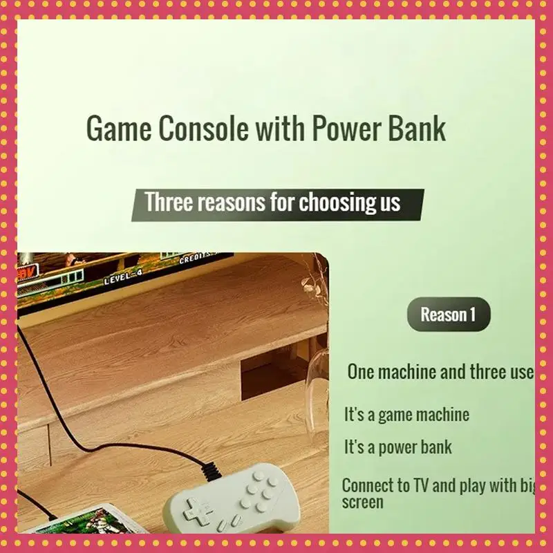 

B74A Game Console With Power Bank 3.5-Inch IPS Screen 6000 Mah 16-Bit 10000 Games Arcade Machine-White Easy To Use