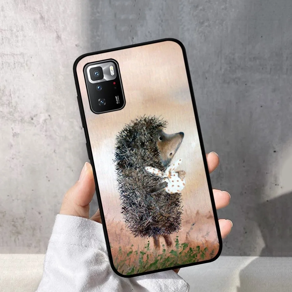 Bright Hedgehog In The Fog Phone Case For Redmi Note 4 X 5 A 6 7 8 T 9 9S 10 11 11S 11Epro Poco M3 pro