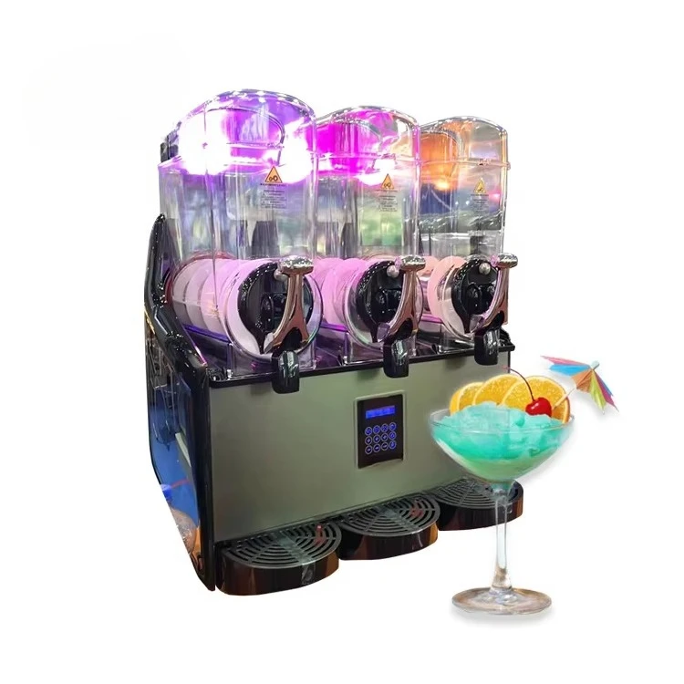Commercial Slush Machine Stainless Steel Frozen Beverage with Powerful Compressor to Provide Efficient Cooling for Supermarket