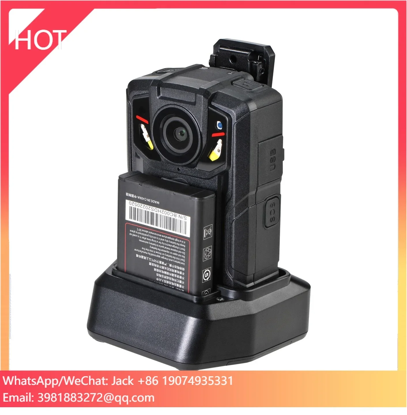 18hours HD Recording Body Cam Support 4G EIS Night Vision DeWarp Body Worn Camera For Security Guard
