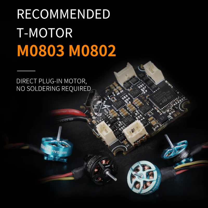 

T-Motor F411 AIO 1S 6A ELRS VTX BLUEJAY Integrated analog VTX OSD Flight Controller for Small Whoops and Toothpick Quads