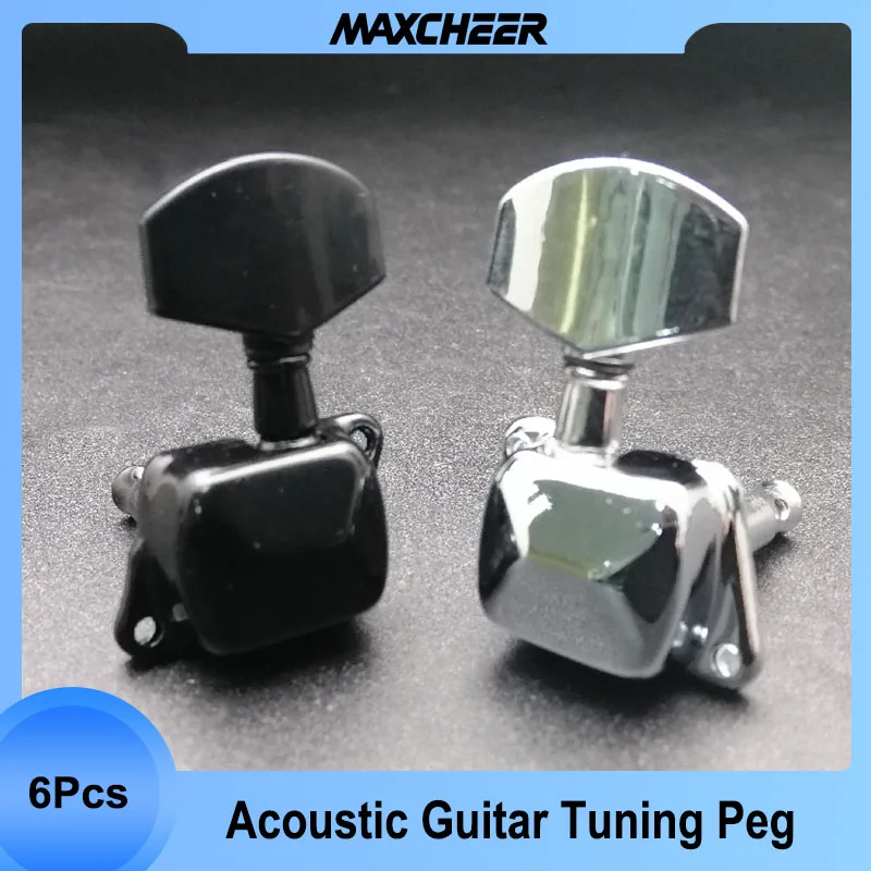 

Semi-Closed Electric Acoustic Guitar Tuning Peg Key Tuner Machine Head Tuning Key 3L3R 6 in line Guitar Replacement Parts