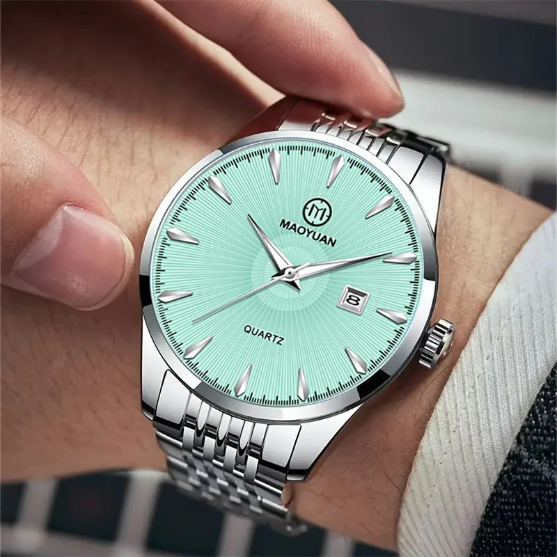 Maoyuan Luxury Men's Watch Waterproof Night Light Date Chronograph Men's Watch Sports Quartz Stainless Steel Men's Watch