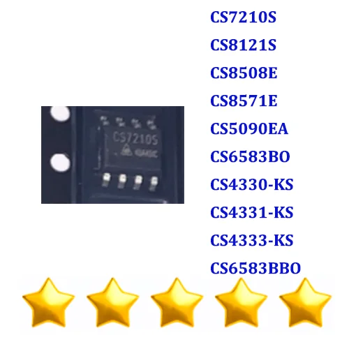 5/PCS New Original CS7210S CS8121S CS8508E CS8571E CS5090EA CS6583BO CS4330-KS CS4331-KS CS4333-KS CS6583BBO SOP8 In Stock