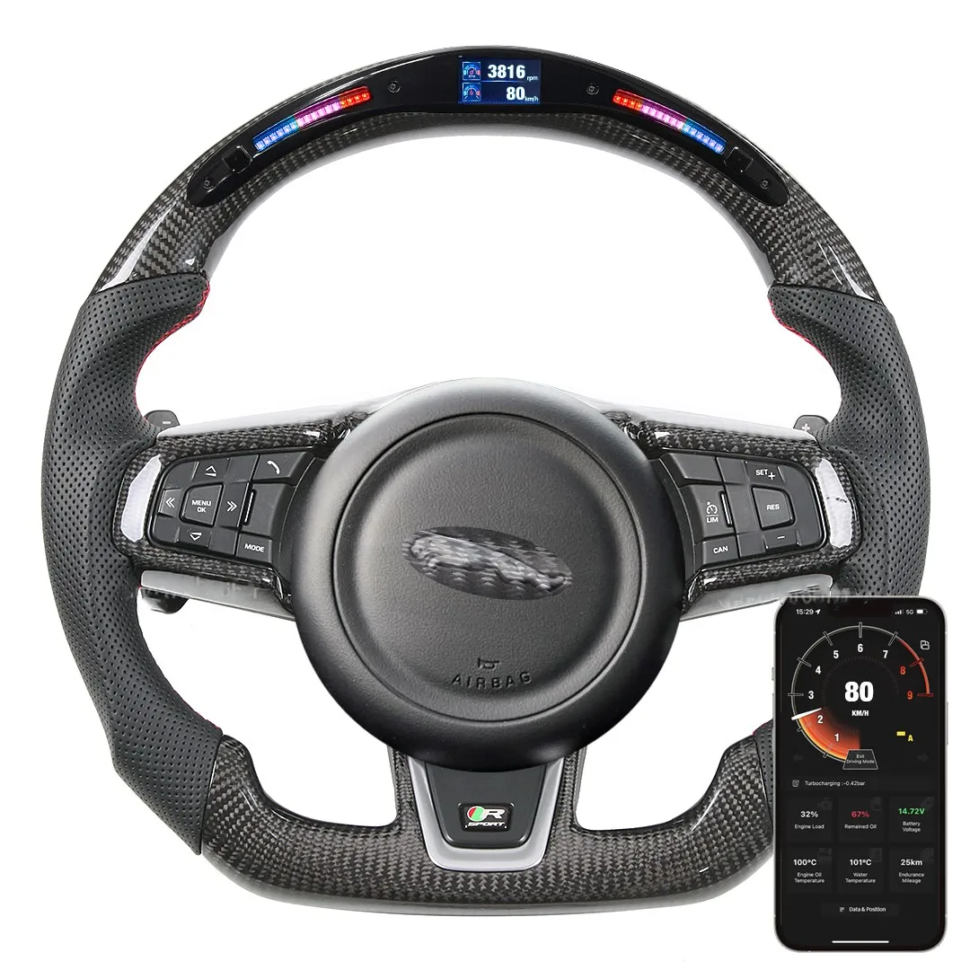 Carbon Fiber LED Steering Wheel for Jaguar XE  XF Carbon Fiber Steering Wheel