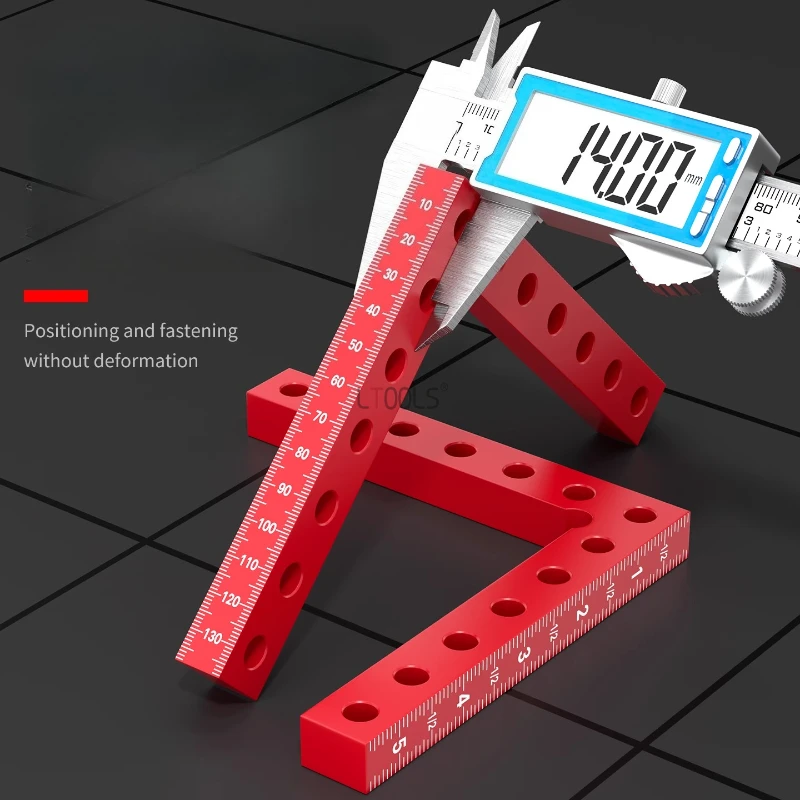 النجارة المهنية الصف متعددة الوظائف سبائك الألومنيوم زاوية المشبك مع مقياس الليزر CNC الدقة الزاوية اليمنى المثبت