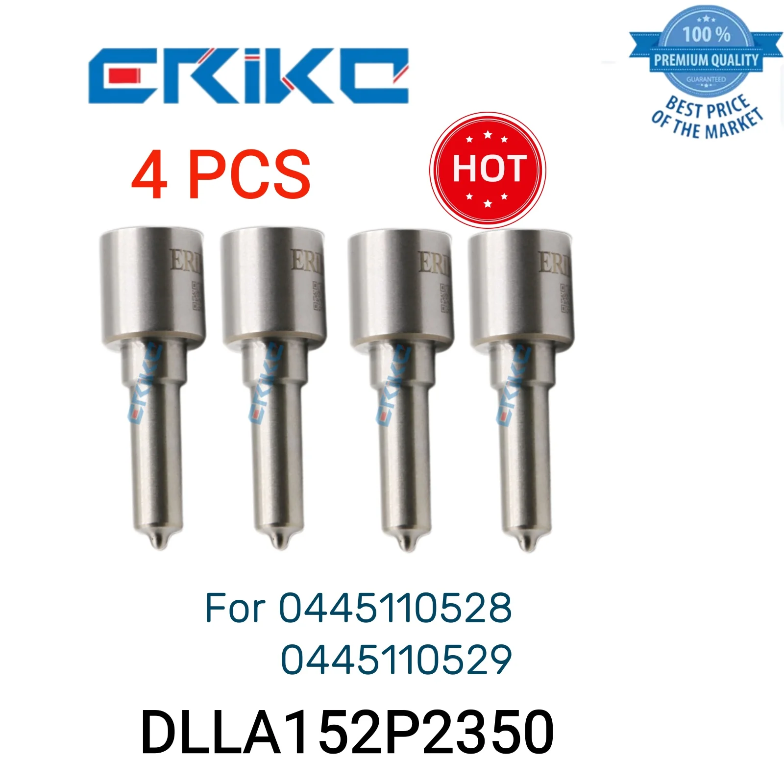 

4 PCS DLLA152P2350 0 433 172 348 Fuel Injector Nozzle DLLA 152 P 2350 Common Rail Nozzle DLLA 152P2350 fit for 0445110528 529