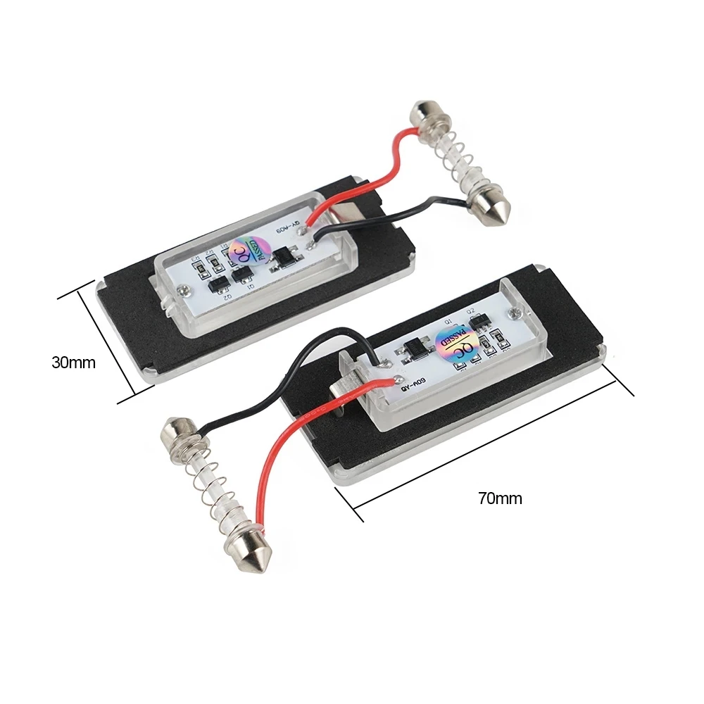 2 Pcs White Canbus Auto LED Number License Plate Light for BMW Mini Cooper R56 2006-2012 Car Signal Lamp Assembly Replacement