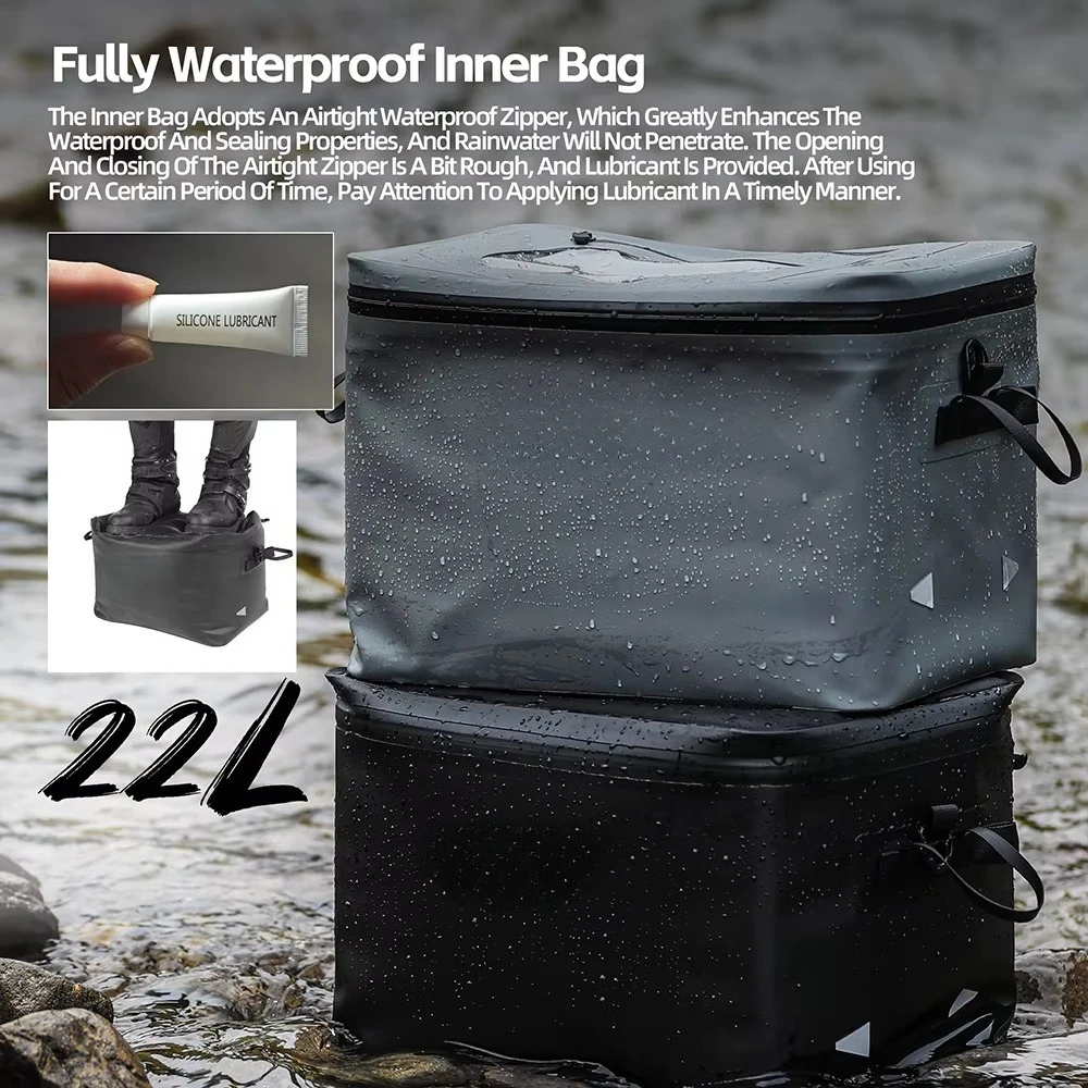 حقيبة كاميرا داخلية Fortress X 22L، حافظة داخلية مبطنة مقاومة للماء لتخزين العدسات DSLR/الطائرة بدون طيار