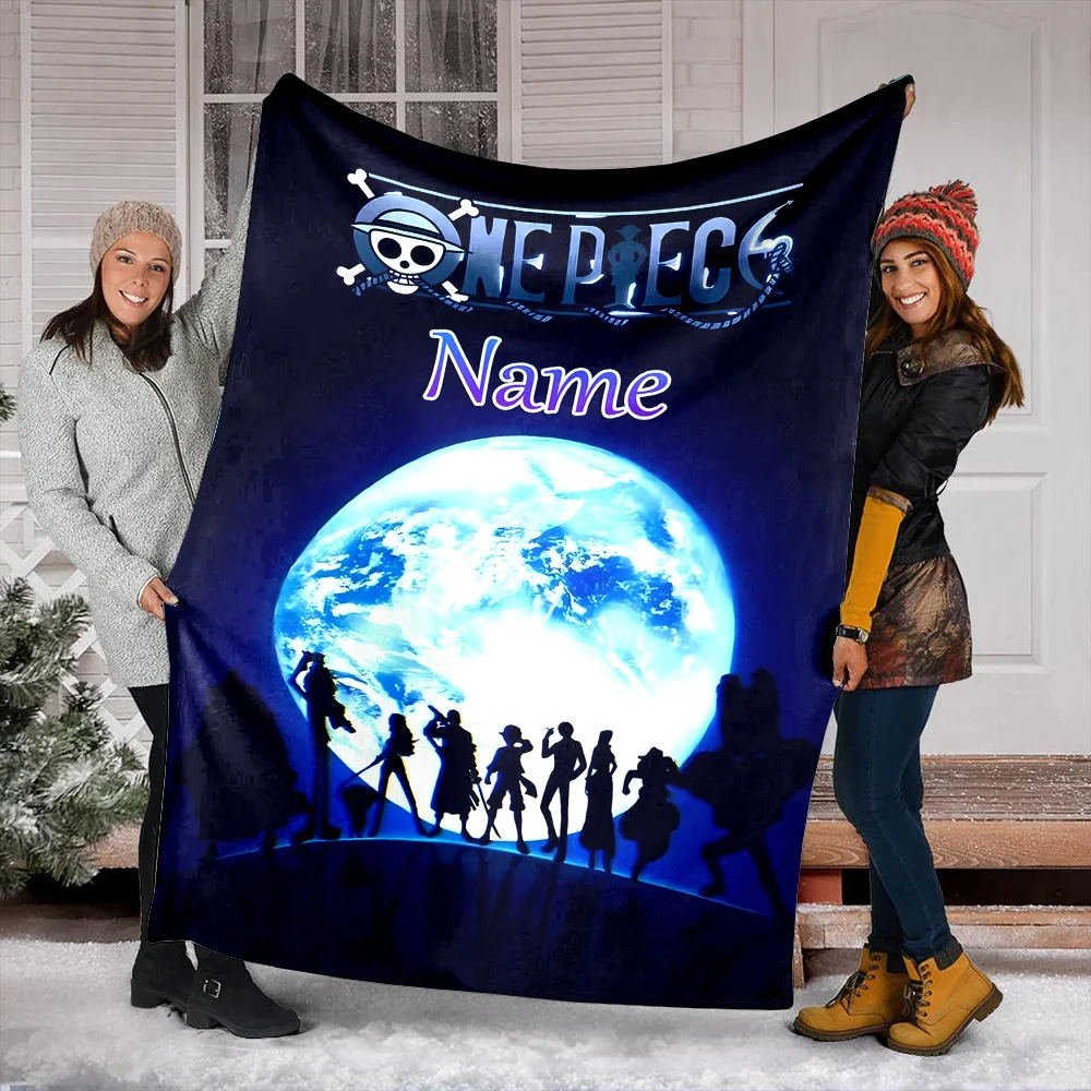 Custom Name Personalized Blanket One Piece Fluffy Soft Flannel Sofa Adult Blanket Office Lunch Break Blanket Gift Kid Gift